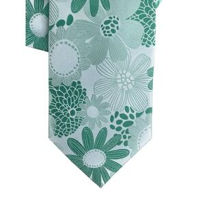 EJ Samuel Mens Floral Tie Green Mint Microfiber XLong Wedding Palm Beach 62x4